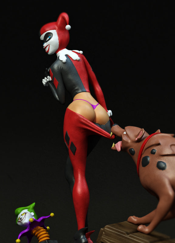 Harley Quinn Cartoon Sculpture (75mm to 500mm) - Unassembled/Unpainted/3D Print