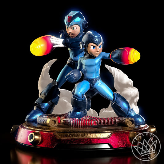 Megaman Diorama (75mm to 500mm) Unassembled/Unpainted/3D Print