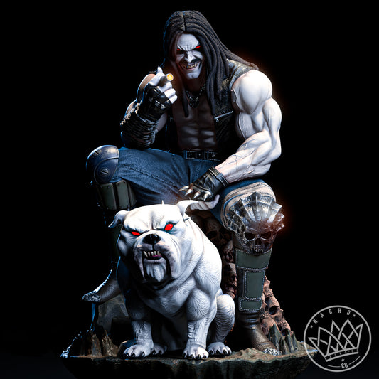 Lobo and Dawg Sculpture (75mm to 500mm) - Unassembled/Unpainted/3D Print