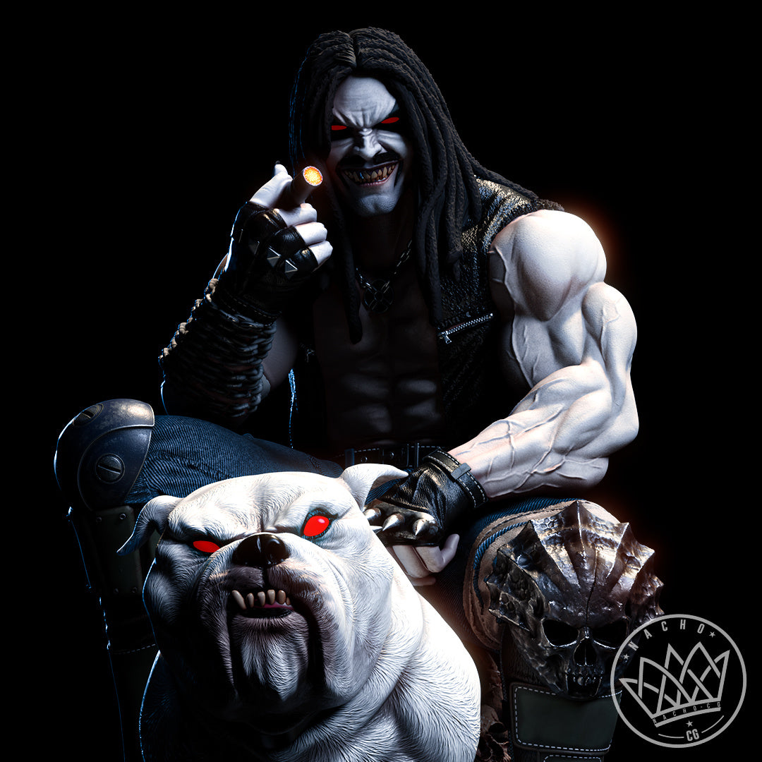 Lobo and Dawg Sculpture (75mm to 500mm) - Unassembled/Unpainted/3D Print