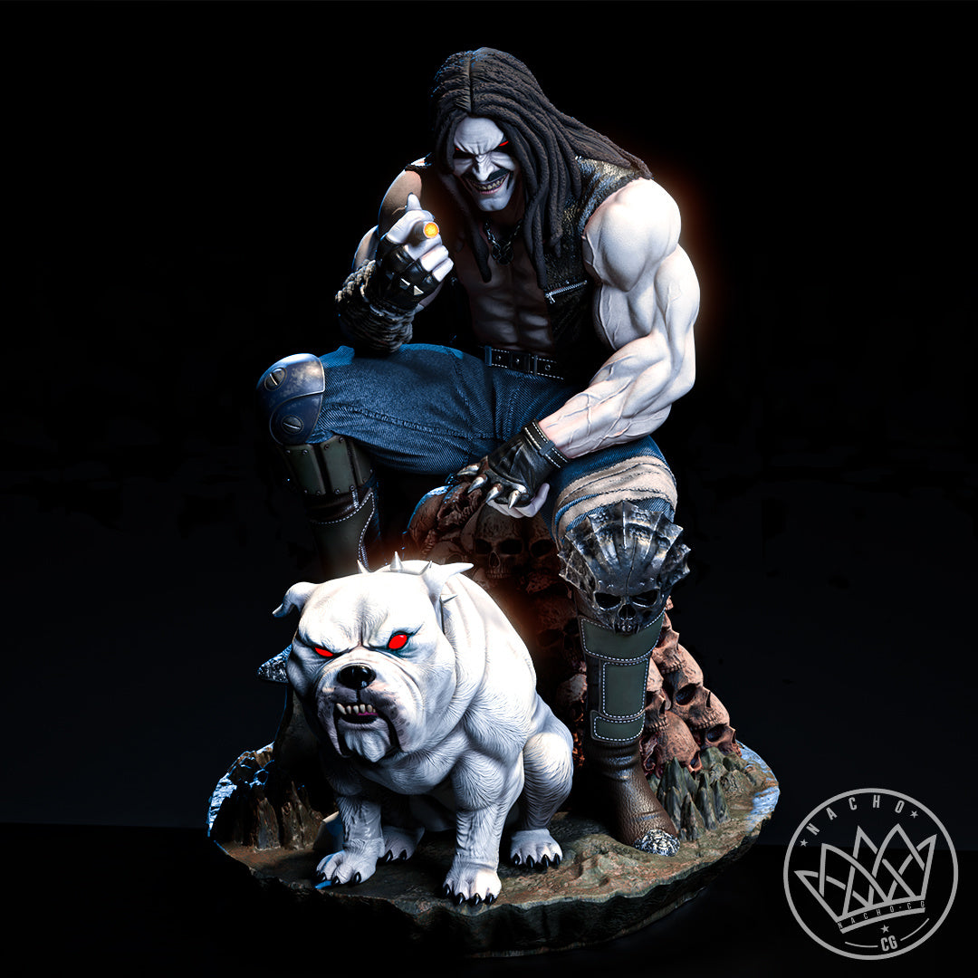 Lobo and Dawg Sculpture (75mm to 500mm) - Unassembled/Unpainted/3D Print