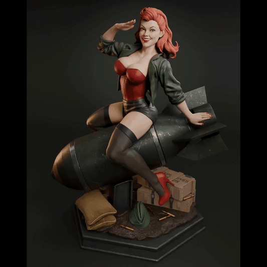 Air Force Bombshell Sculpture (75mm to 500mm) - Unassembled/Unpainted/3D Print
