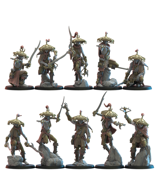 Akkorokamui Corsairs (x10) Night Elves - TTRPG - Wargaming - Dungeons and Dragons