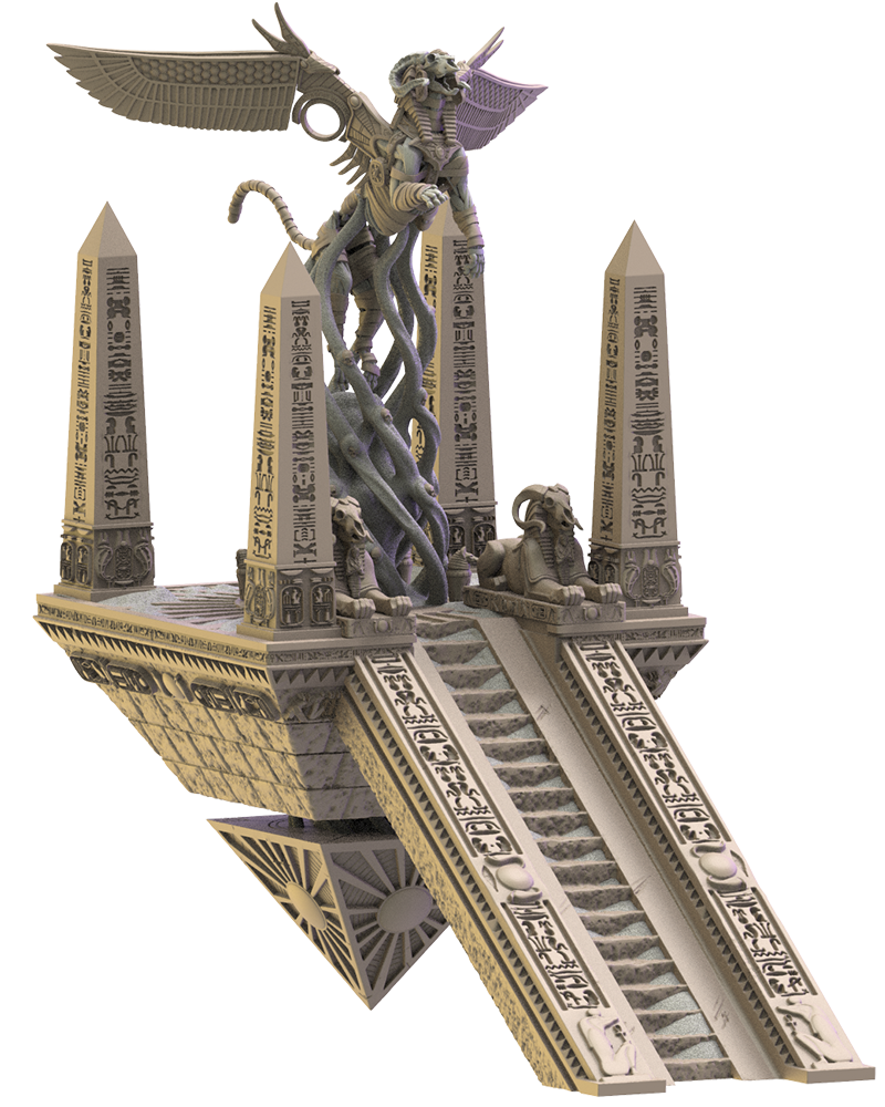 Criosphinx on Amun-Re Temple - Tomb Kings - Undead - TTRPG - Wargaming - Dungeons and Dragons