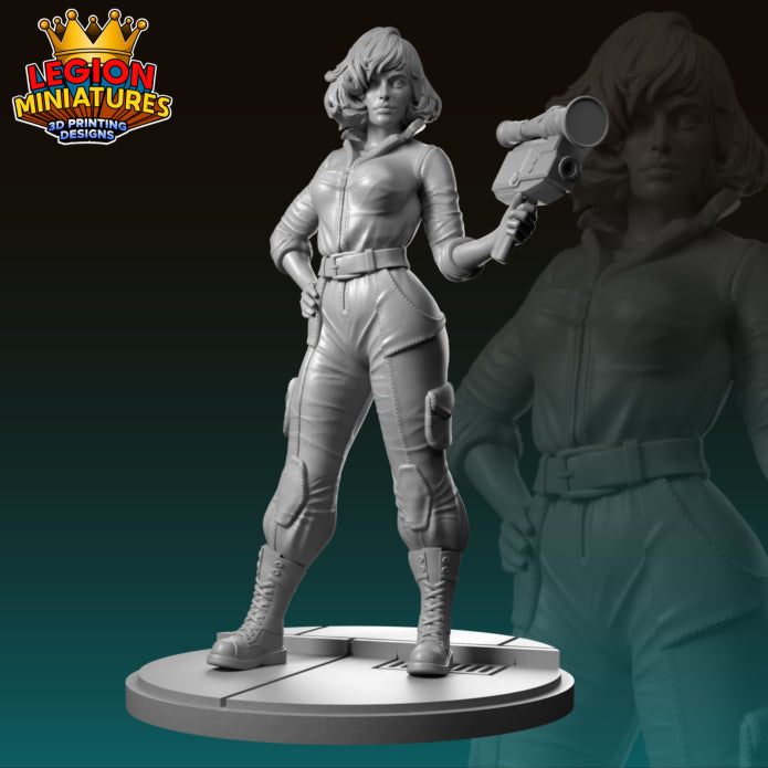 April O'Neill - Tabletop RPG Miniature - Roleplaying 3D Printed Fantasy Mini