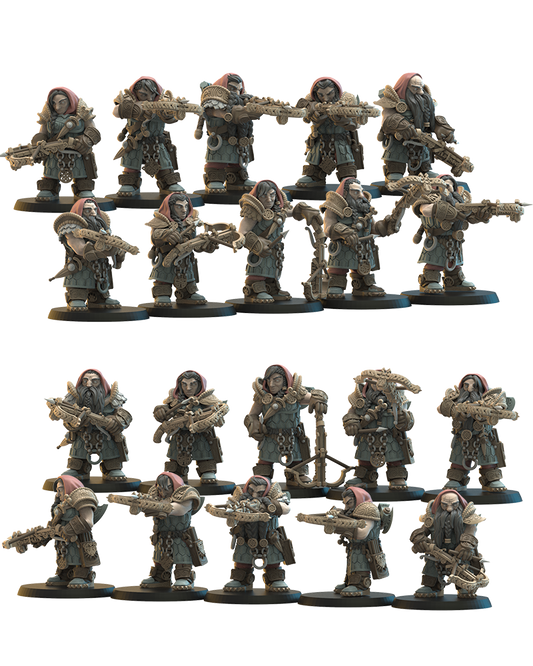 Armbrøst Guard (x10) - Dwarves - TTRPG - Wargaming - LOTR - Dungeons and Dragons