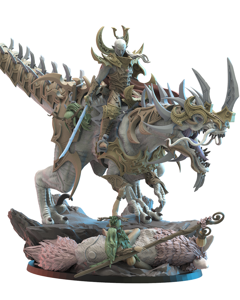 Ashura, the Destroyer on Ryōryū - Night Elves - TTRPG - Wargaming - Dungeons and Dragons