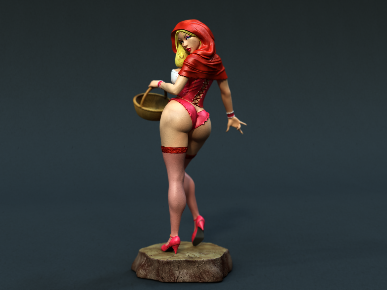 Red Riding Hood SFW/NSFW Sculpture (75mm to 500mm) - Unassembled/Unpainted/3D Print