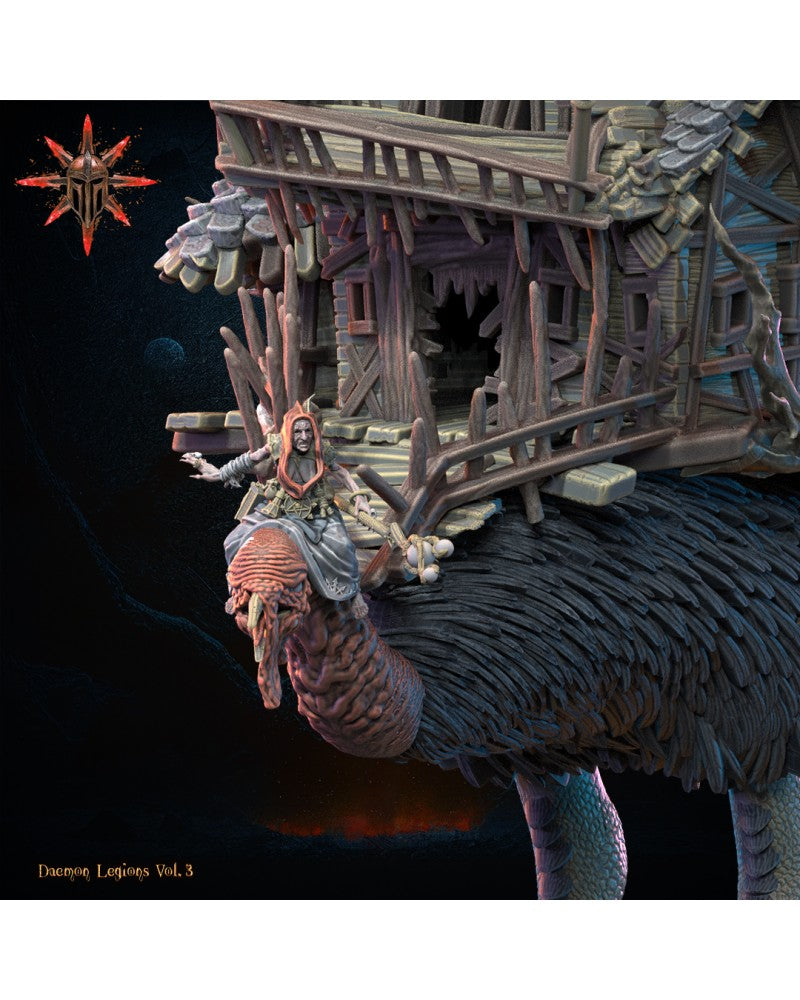Baba Jaga, Daemon Witch on Horror Bird - Demonic Legion - TTRPG - Wargaming - Mordheim - Dungeons and Dragons
