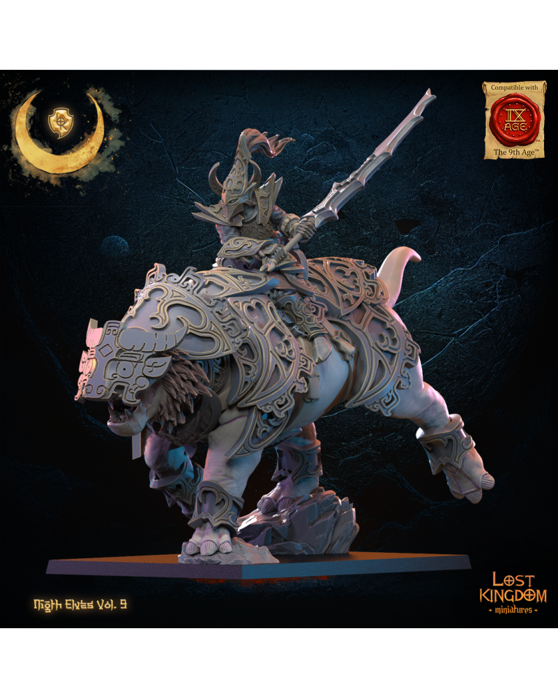 Baihu, Héros Tsurugi sur Tao Tie - Elfe de la nuit - JDR - Wargaming - Donjons et Dragons