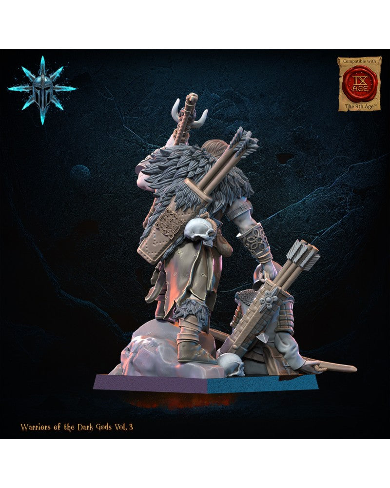 Barbarian Chief with Bow - Warriors of the Dark Gods - TTRPG - Wargaming - Dungeons and Dragons