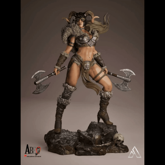 Ragna Stormborn – The Barbarian Sculpture (75mm to 500mm) - Unassembled/Unpainted/3D Print