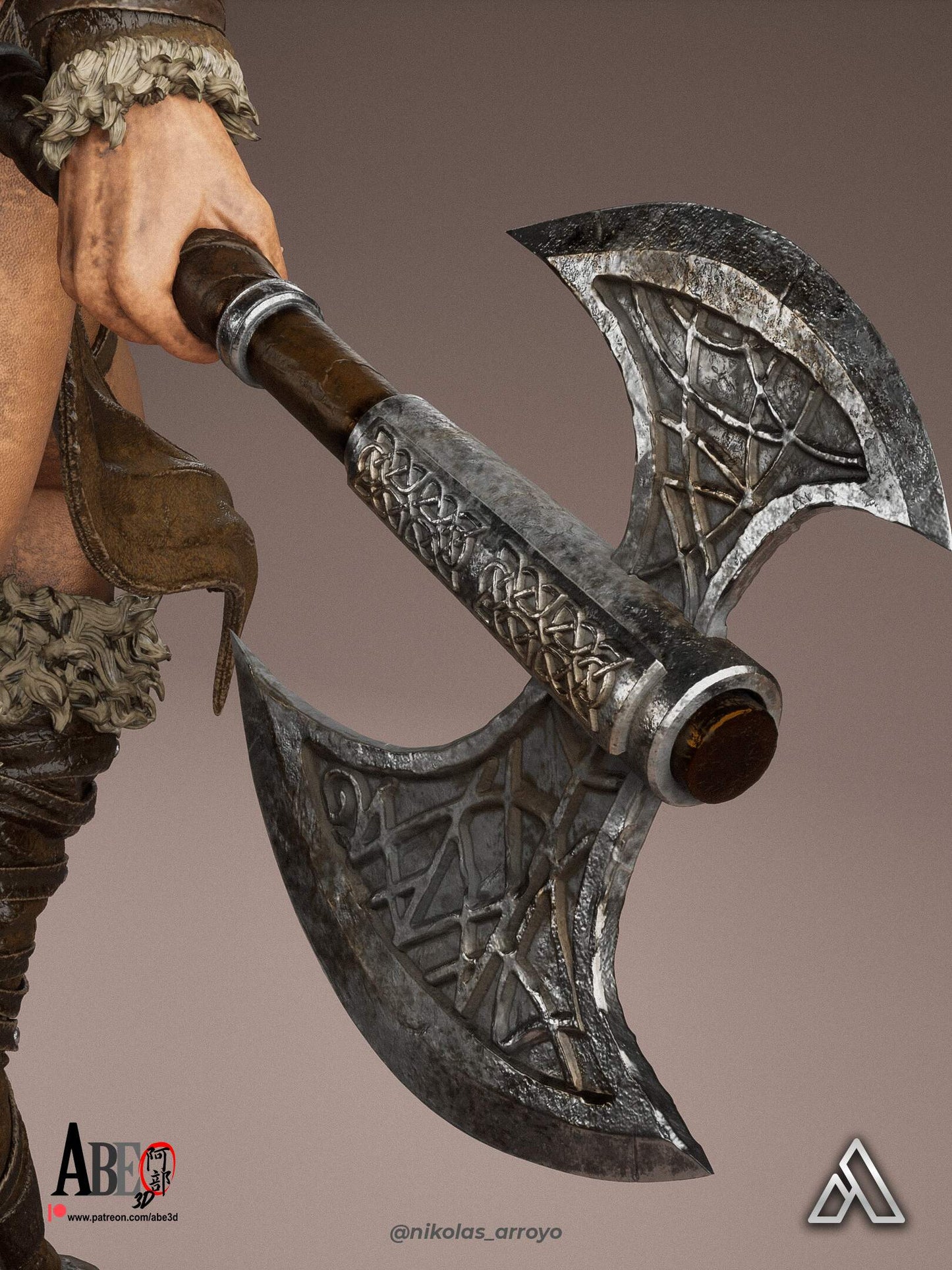 Ragna Stormborn – The Barbarian Sculpture (75mm to 500mm) - Unassembled/Unpainted/3D Print
