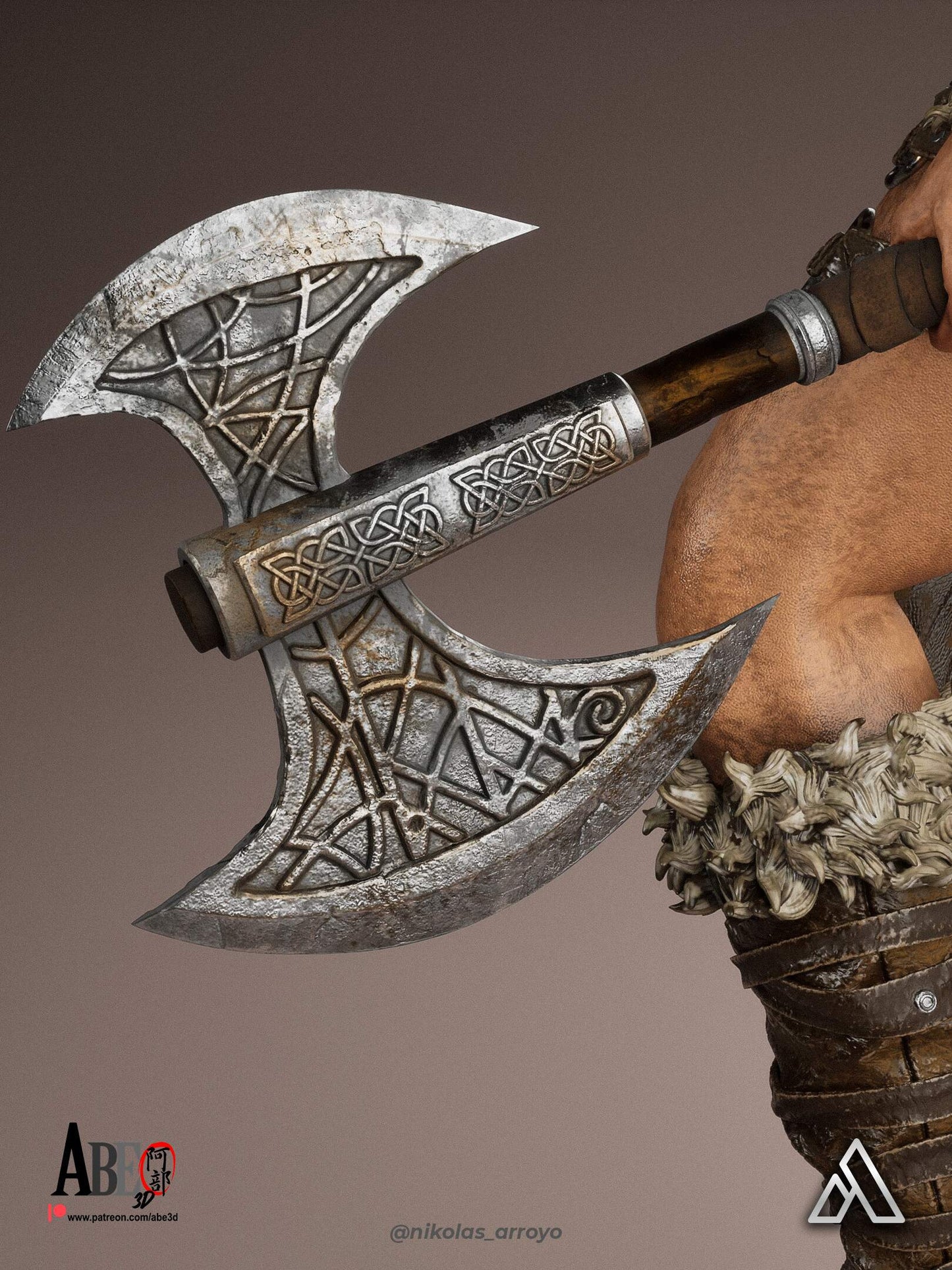 Ragna Stormborn – The Barbarian Sculpture (75mm to 500mm) - Unassembled/Unpainted/3D Print