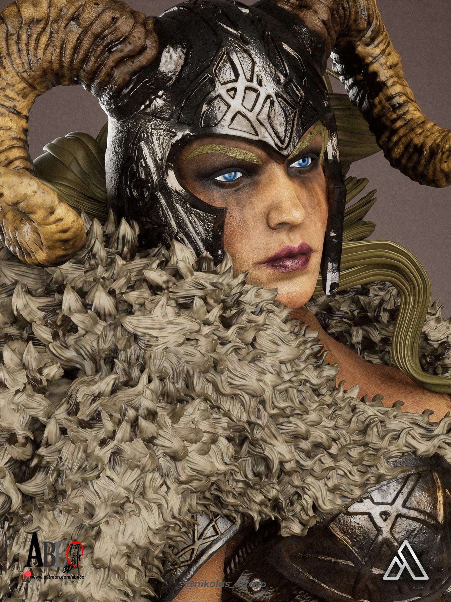 Ragna Stormborn – The Barbarian Sculpture (75mm to 500mm) - Unassembled/Unpainted/3D Print