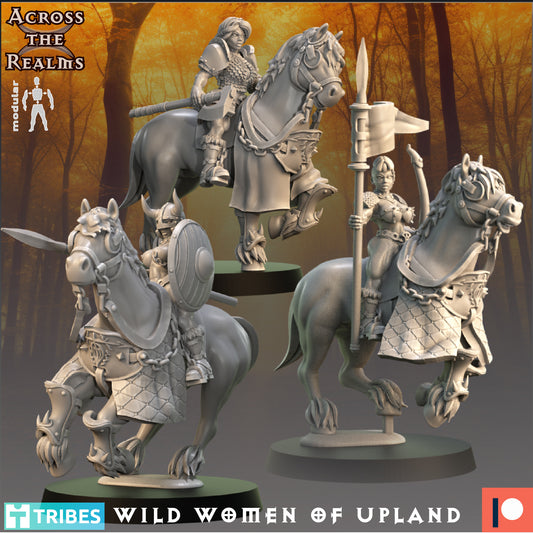 Wild Women of Upland Cavalry (x3) - TTRPG - Wargaming - Dungeons and Dragons