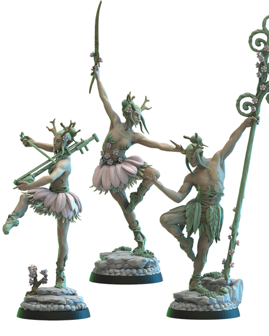 Bareetachi Dancers CG (x3) - Wood Elf - TTRPG - Wargaming - Dungeons and Dragons