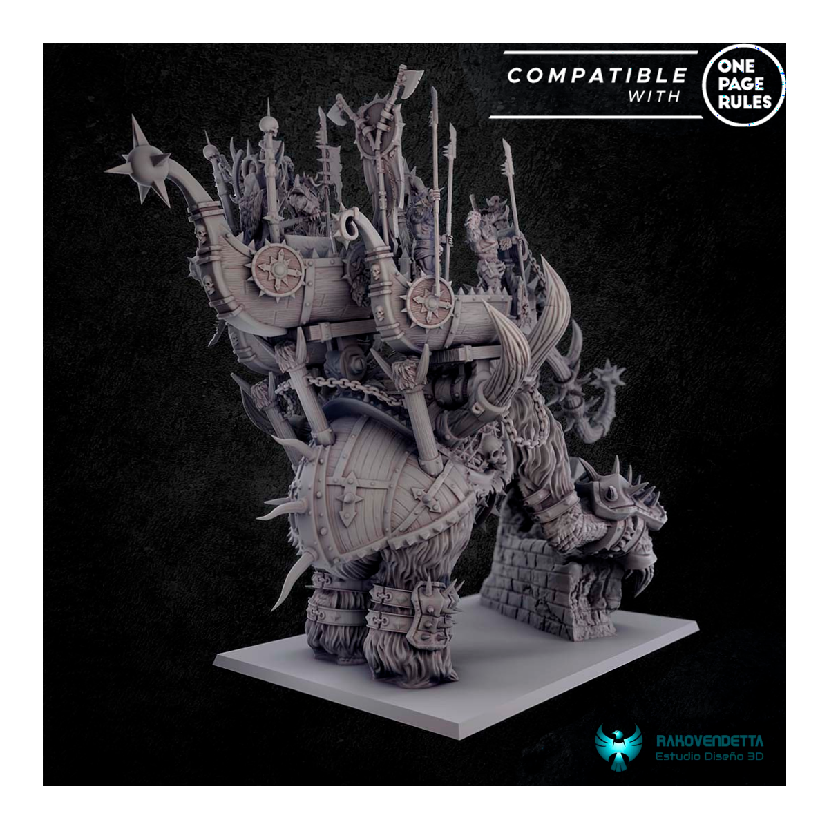 Behemoth - Mammoth - Sons of Destruction - Tabletop RPG Miniature - Roleplaying 3D Printed Fantasy Mini