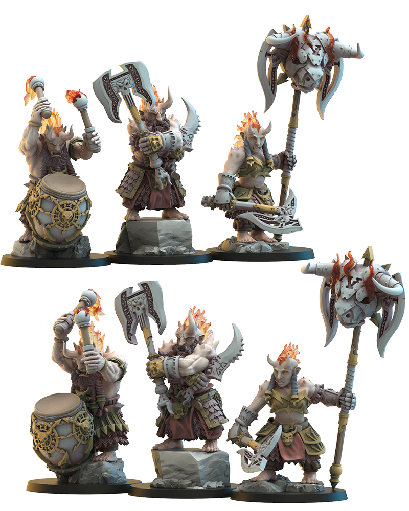Berserker CG (x3) - Chaos Dwarves - TTRPG - Wargaming - Dungeons and Dragons