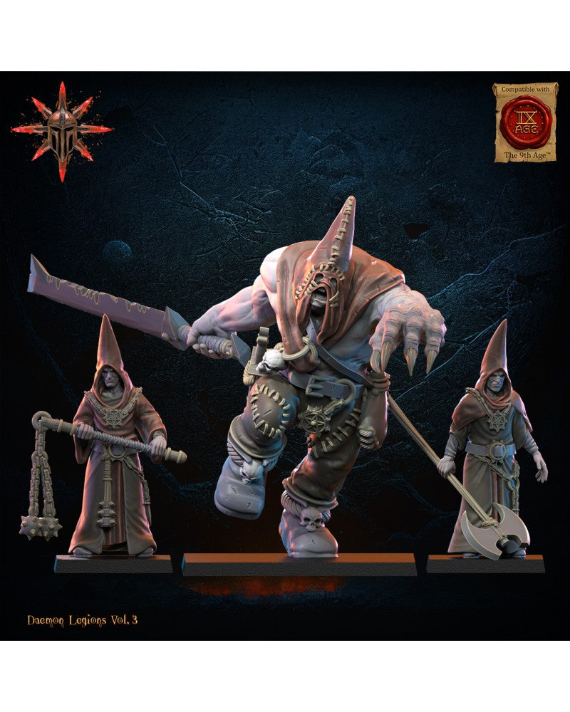 Blessed 1 and Archicultists (x3) Demonic Legion - TTRPG - Wargaming - Mordheim - Dungeons and Dragons