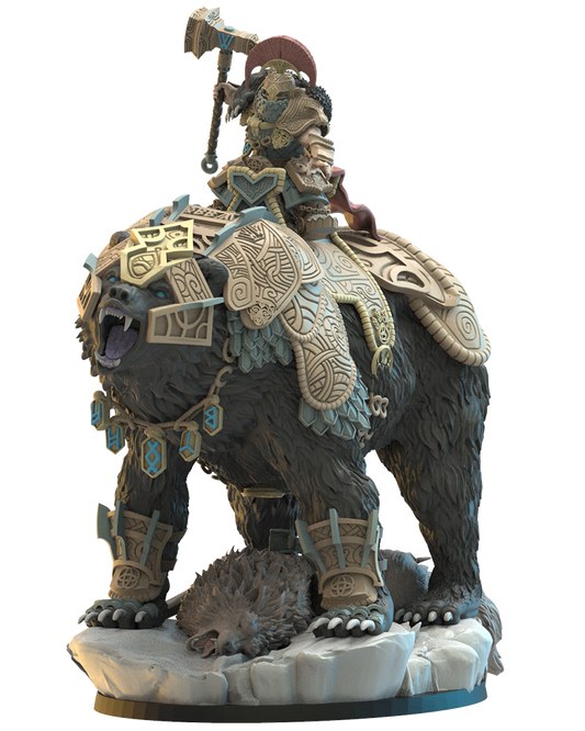 Bofarr, Bjørn Commander - Dwarven Bear Rider - TTRPG - Wargaming - LOTR - Dungeons and Dragons