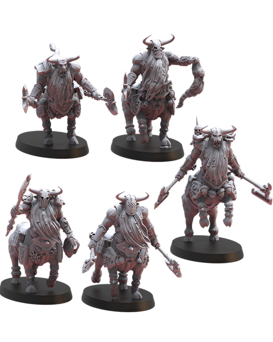 Bul-thaurs Unit (x5) Chaos Dwarves - TTRPG - Wargaming - Dungeons and Dragons
