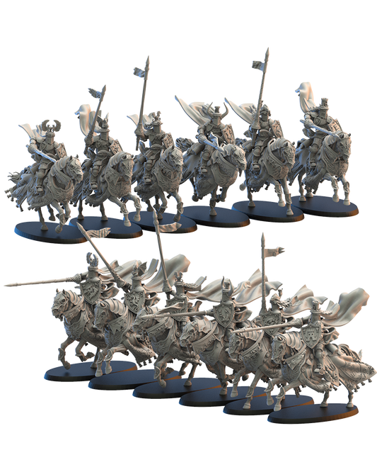 Calix Knights (x6) - Bretons - TTRPG - Wargaming - Dungeons and Dragons