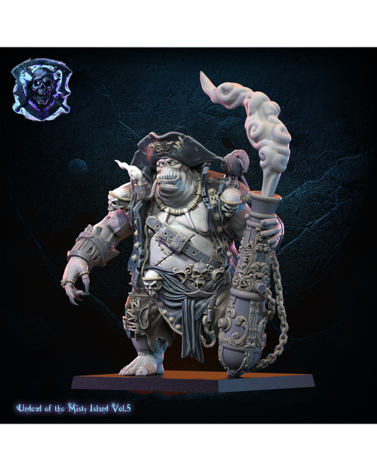 Captain “Smoke”, Undead Ogre hero - Undead Pirate - TTRPG - Wargaming - Dungeons and Dragons