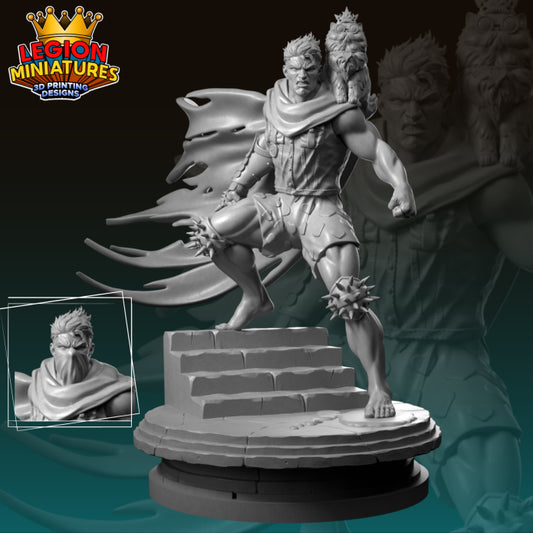 Carl and Donut - Tabletop RPG Miniature - Roleplaying 3D Printed Fantasy Mini