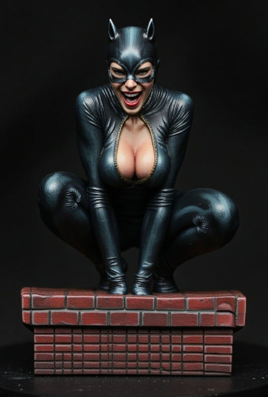 Cat Woman Sculpture (75mm to 500mm) - Unassembled/Unpainted/3D Print