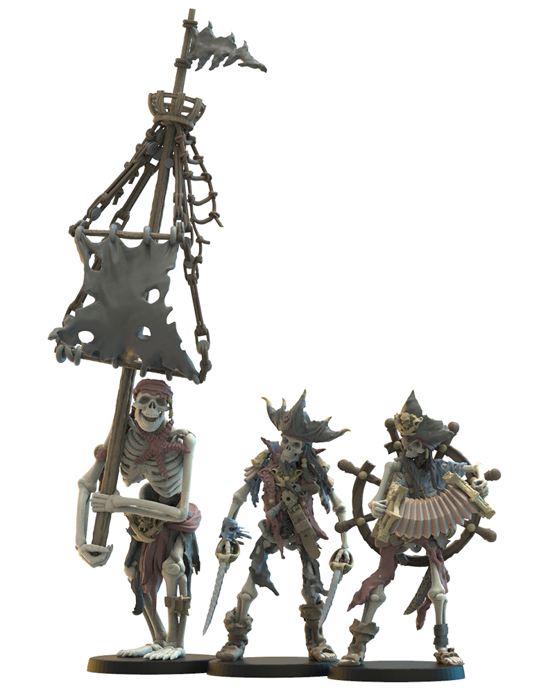 CG Skeleton Buccaneers (x3) - Undead Pirates - TTRPG - Wargaming - Dungeons and Dragons