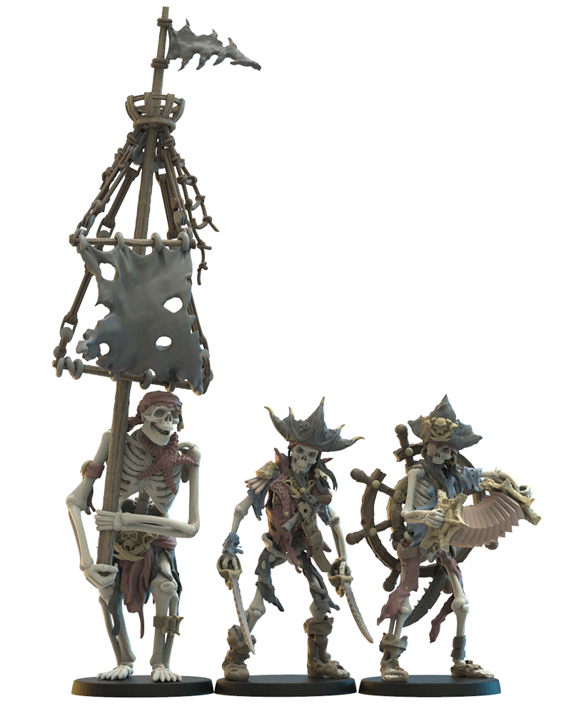 CG Skeleton Buccaneers (x3) - Undead Pirates - TTRPG - Wargaming - Dungeons and Dragons