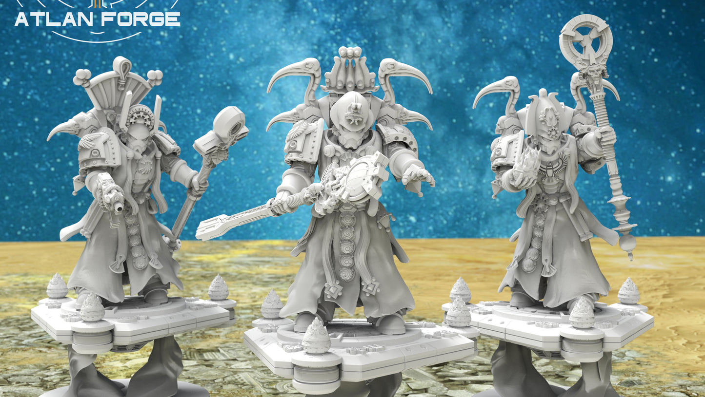 Mages of Aegyptus V1/Compatible with Warhammer 40K/Grimdark - by Atlan Forge - Tabletop RPG Miniature - Roleplaying 3D Printed Fantasy Mini
