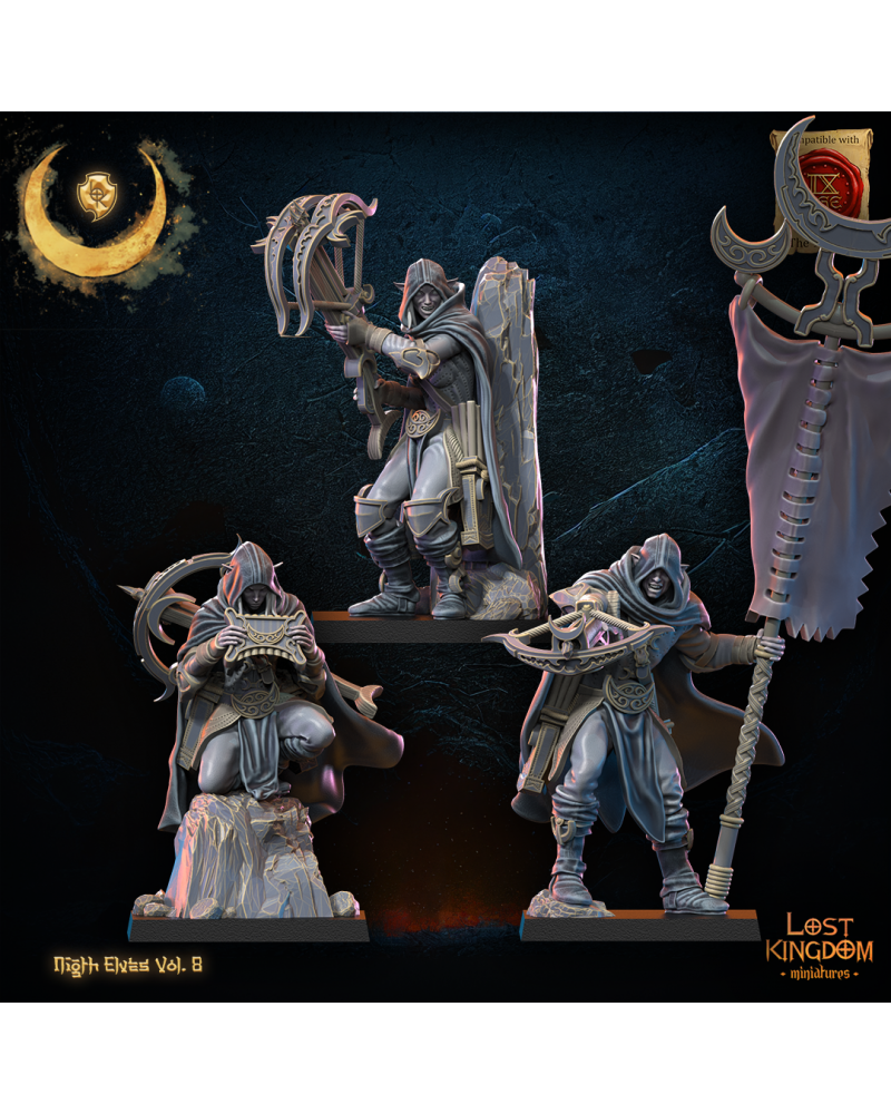 Chūkōnu Regiment CG (x3) - Night Elves - TTRPG - Wargaming - Dungeons and Dragons