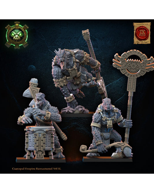 Cipactli Unit CG (x3) - Lizard-Men - TTRPG - Wargaming - Dungeons and Dragons