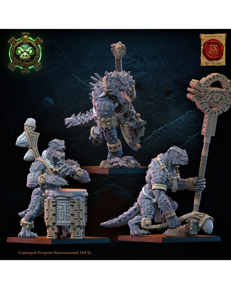 Cipactli Unit CG (x3) - Lizard-Men - TTRPG - Wargaming - Dungeons and Dragons