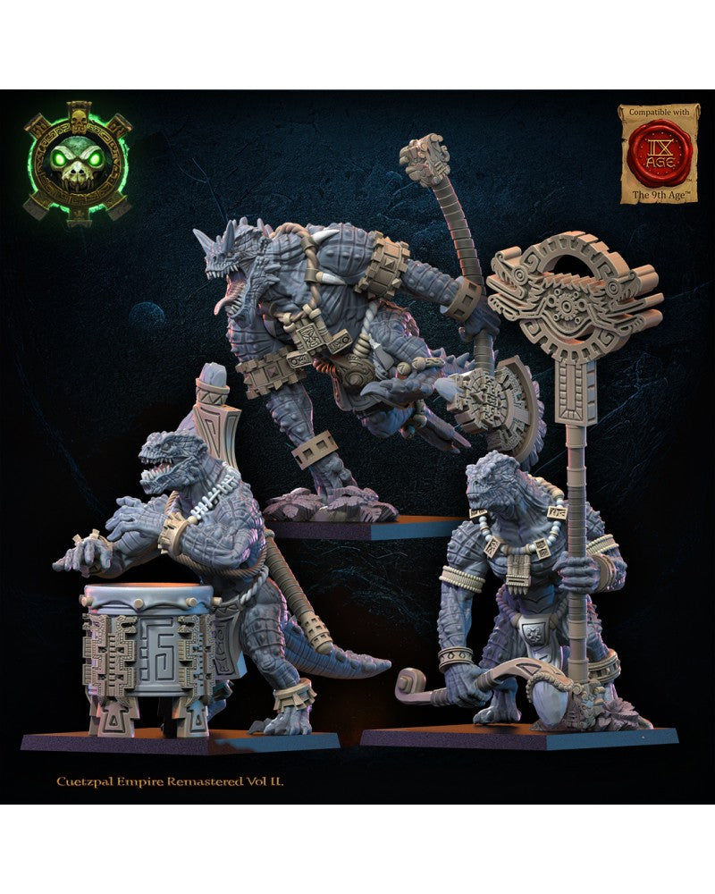 Cipactli Unit CG (x3) - Lizard-Men - TTRPG - Wargaming - Dungeons and Dragons