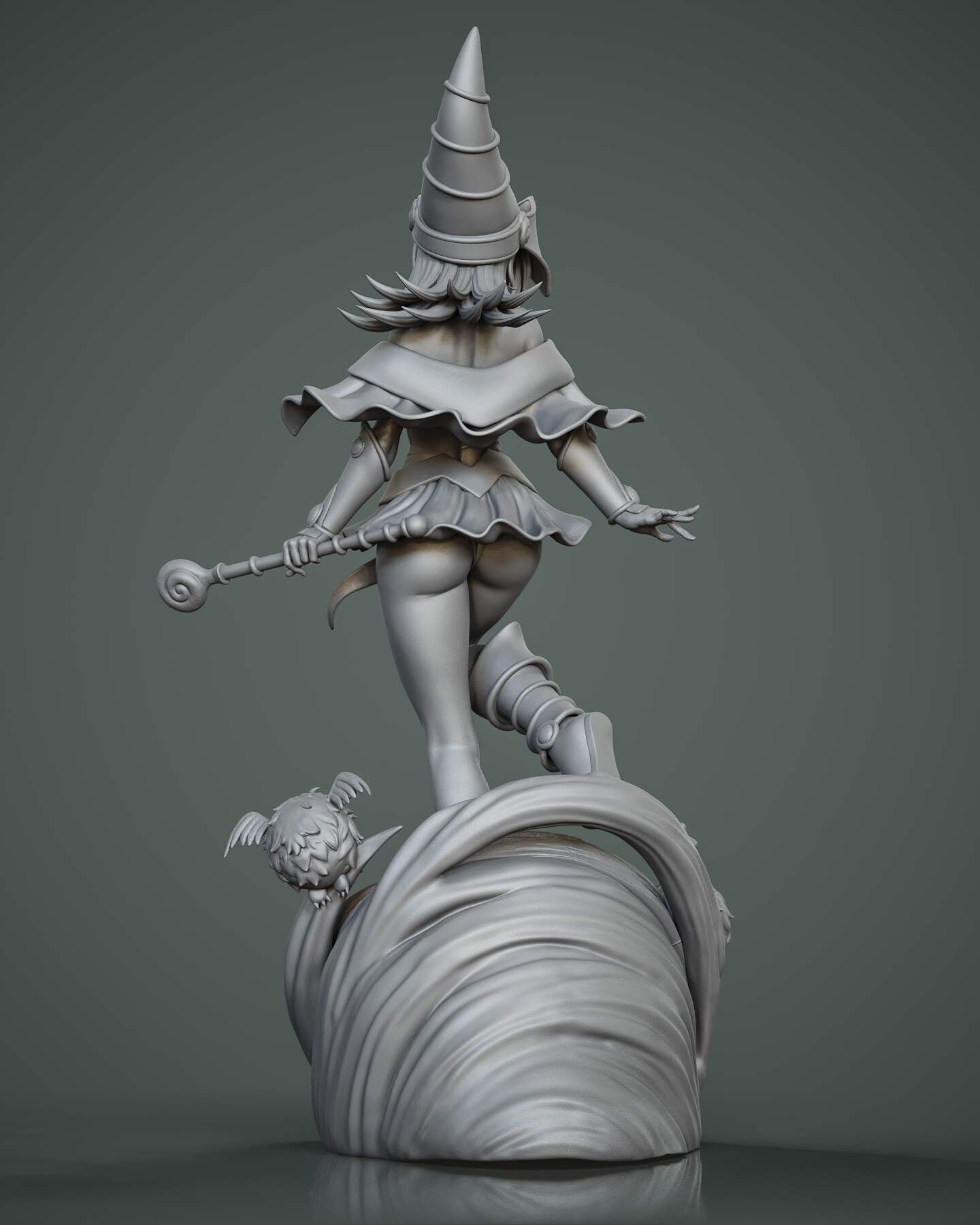 Dark Magician Girl Sculpture (75mm to 500mm) - Unassembled/Unpainted/3D Print