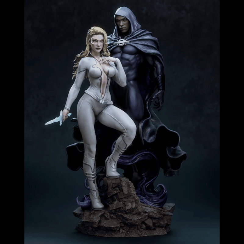 Cloak and Dagger Sculpture (75mm to 500mm) - Unassembled/Unpainted/3D Print