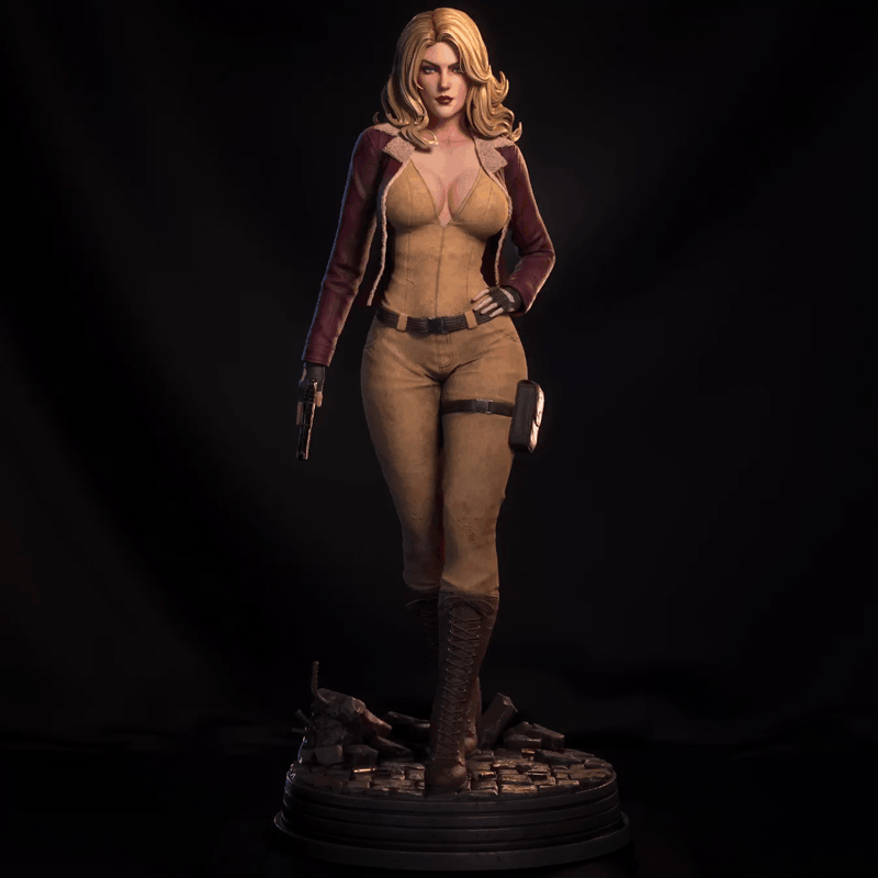 Cover Girl Sculpture (75mm to 500mm) - Unassembled/Unpainted/3D Print