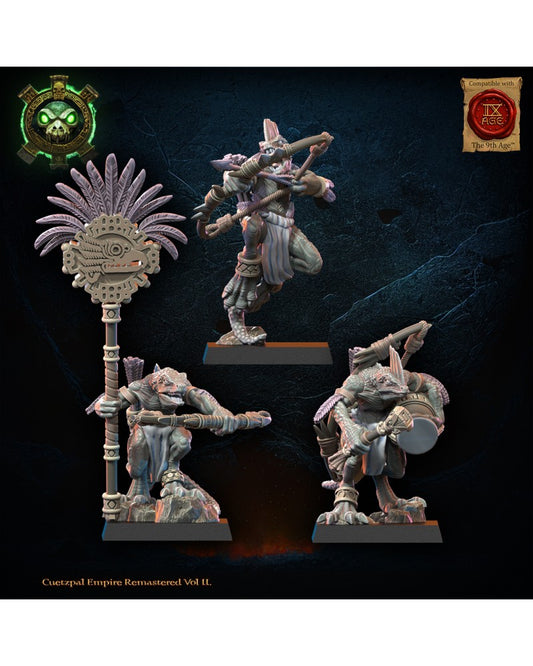 Cuetzpalli Regiment with bows CG (x3) - Lizard-Men - TTRPG - Wargaming - Dungeons and Dragons