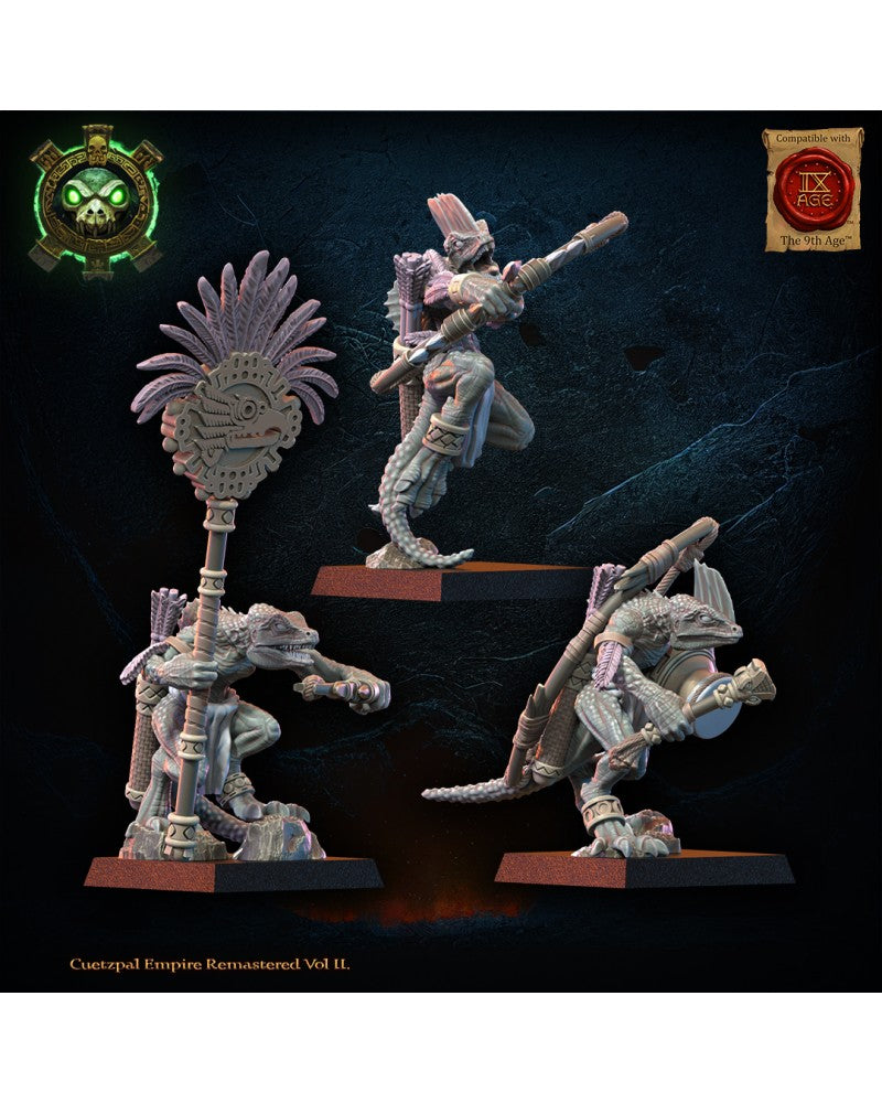 Cuetzpalli Regiment with bows CG (x3) - Lizard-Men - TTRPG - Wargaming - Dungeons and Dragons