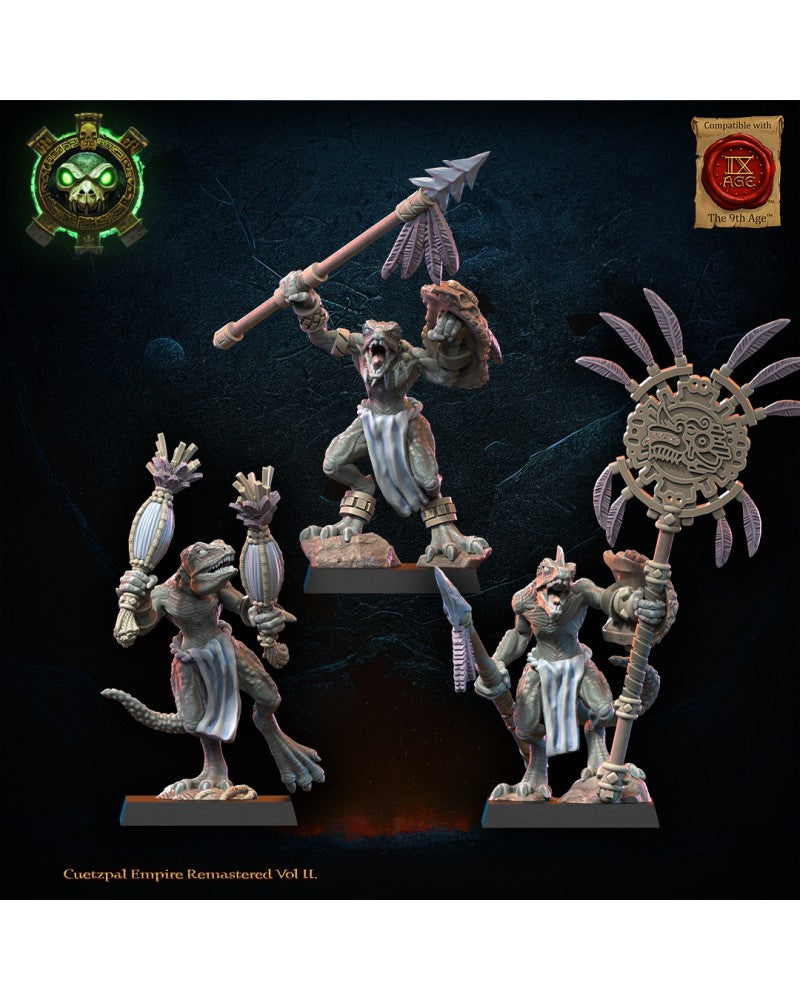 Cuetzpalli Regiment with spears CG (x3)- Lizard-Men - TTRPG - Wargaming - Dungeons and Dragons