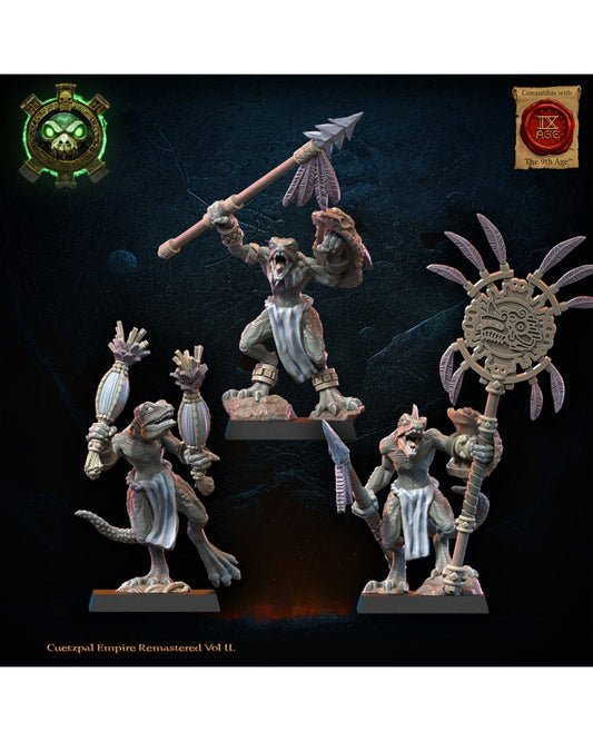 Cuetzpalli Regiment with spears CG (x3)- Lizard-Men - TTRPG - Wargaming - Dungeons and Dragons