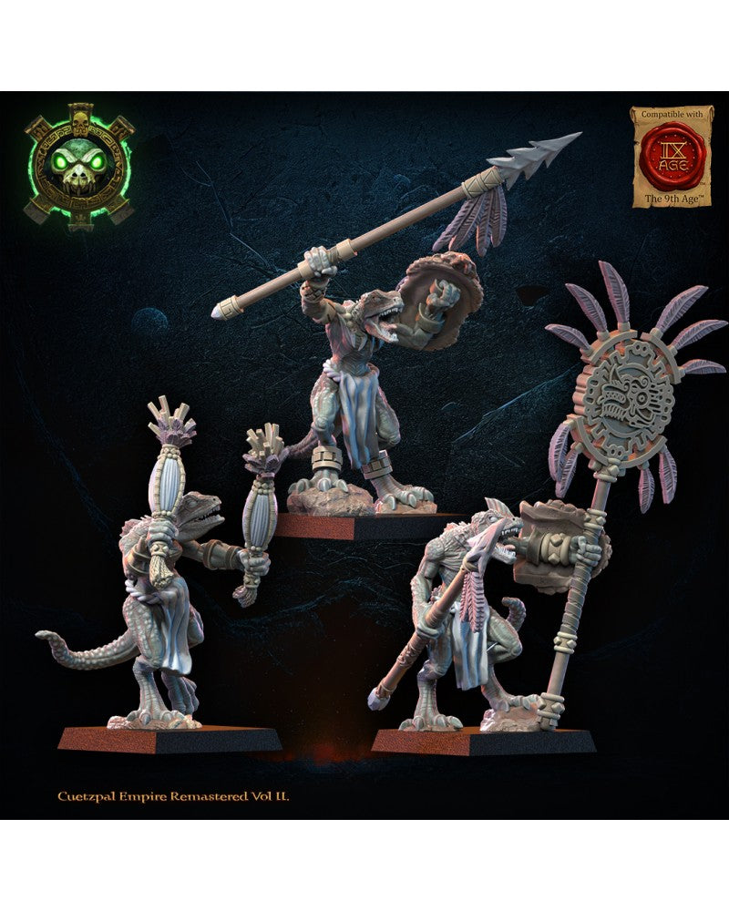 Cuetzpalli Regiment with spears CG (x3)- Lizard-Men - TTRPG - Wargaming - Dungeons and Dragons