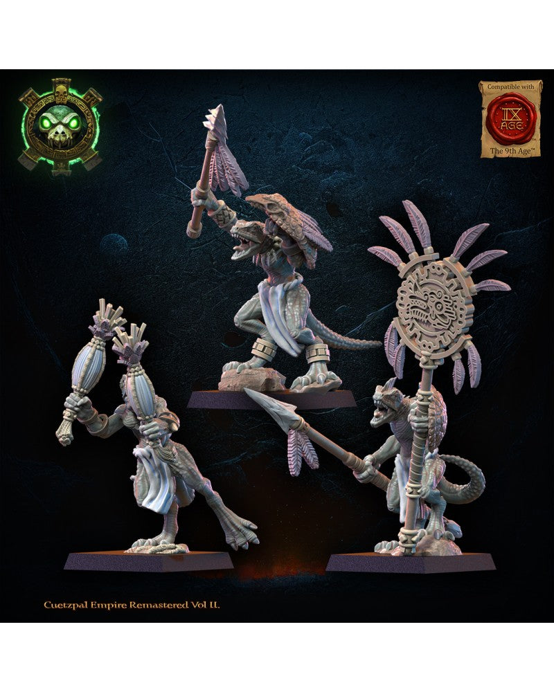 Cuetzpalli Regiment with spears CG (x3)- Lizard-Men - TTRPG - Wargaming - Dungeons and Dragons