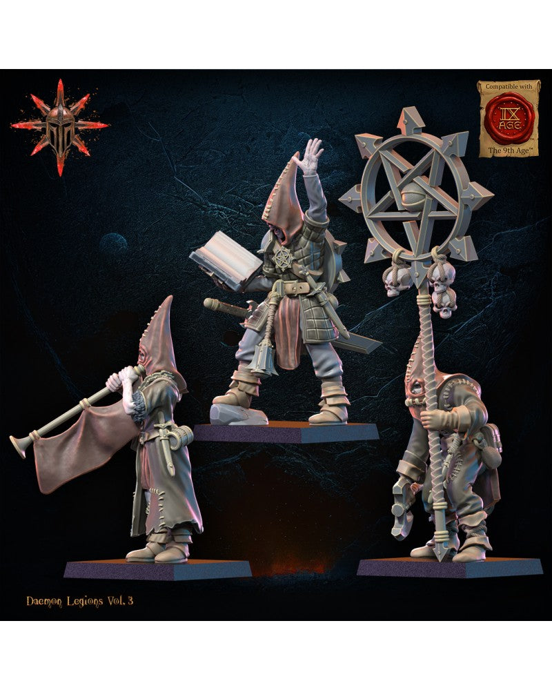 Cultists Command Group (x3) - Demonic Legions - TTRPG - Wargaming - Mordheim - Dungeons and Dragons
