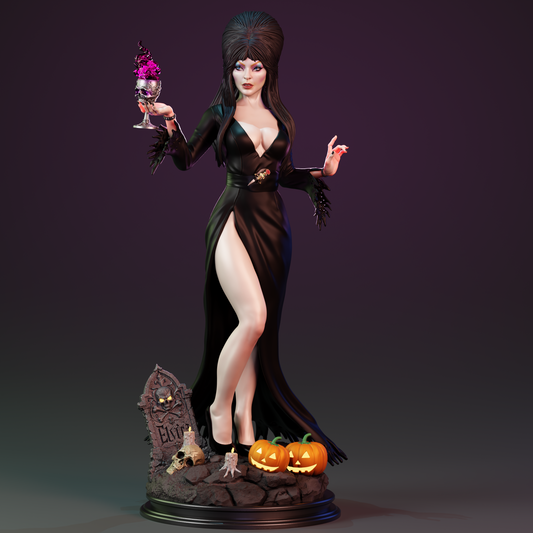 Elvira Mistress of the Dark Sculpture (75mm to 500mm) - Unassembled/Unpainted/3D Print