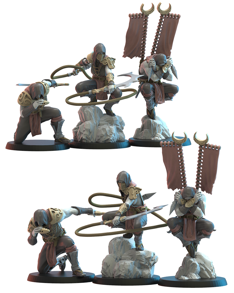 Dākumūn Shinobi CG (x3) - Night Elves - TTRPG - Wargaming - Dungeons and Dragons