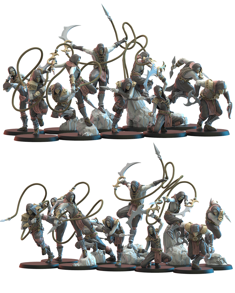 Dākumūn Shinobi Regiment (x10) - Night Elves - TTRPG - Wargaming - Dungeons and Dragons